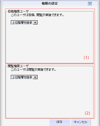 掲示板　権限変更画面