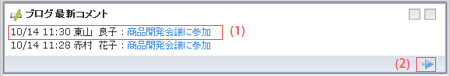 ブログ最新コメントブロック
