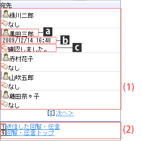 確認状況画面