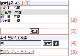 参加者追加：ユーザ検索結果画面