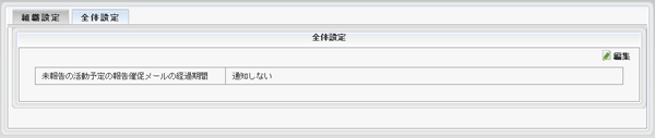 SFA　全体設定画面