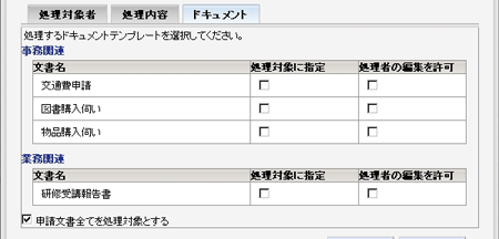 ワークフロー定義：フロー定義画面：処理(3)